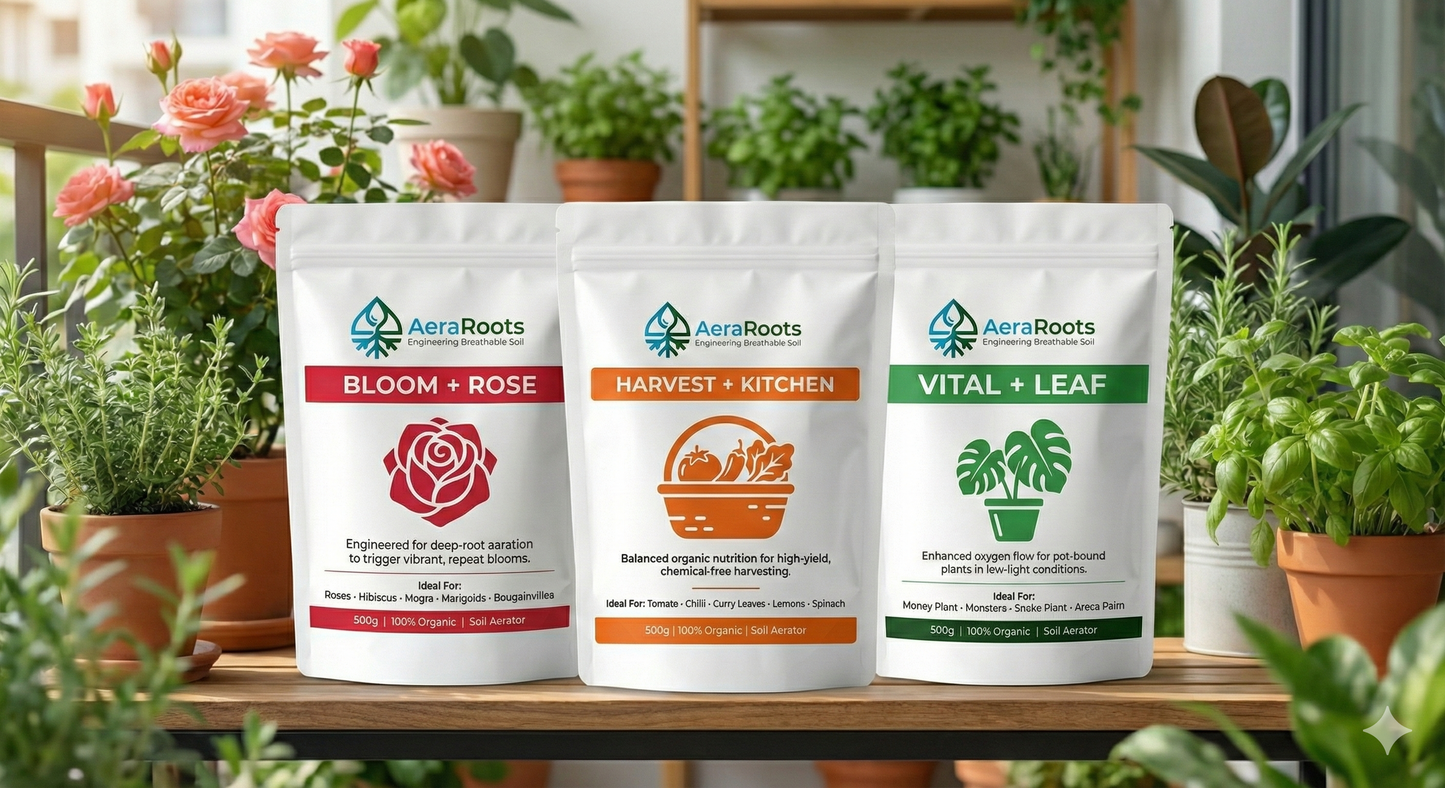 The Complete Balcony Trio: 3-Part Soil Aeration System (1.5kg)